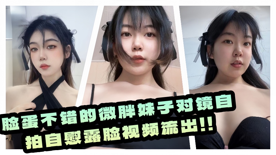 脸蛋不错的微胖妹子对镜自拍自慰露脸视频流出！！